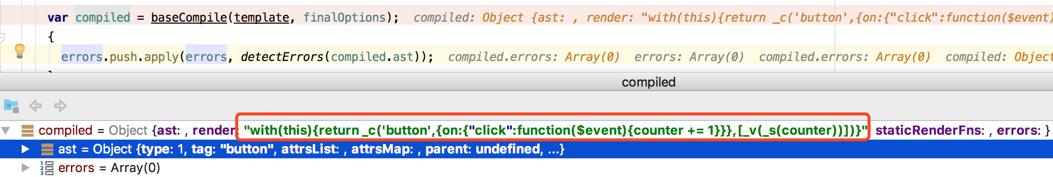 debug component vue instance render snapshot.png